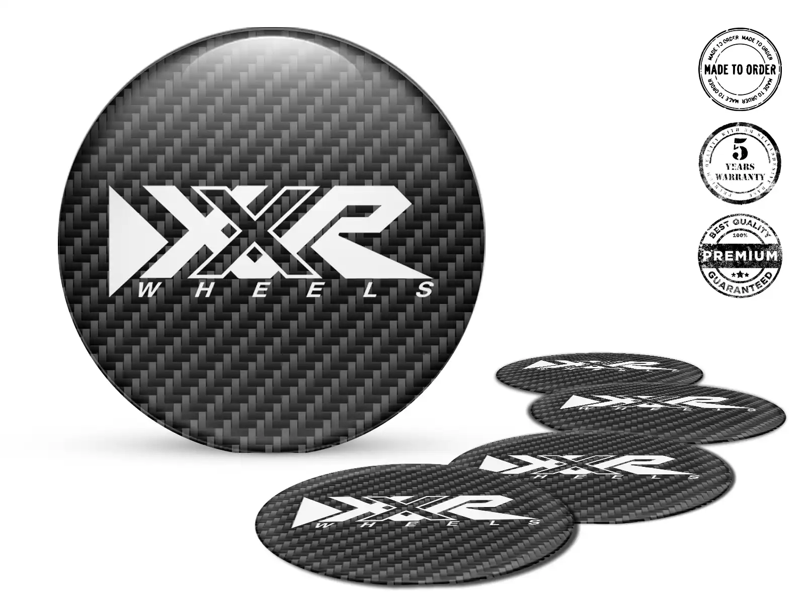 XXR Car Rim Decal Style Premium Dome Edition